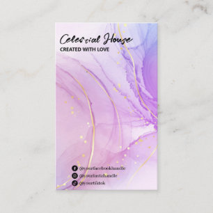 Alcohol Ink Purple Earring Display Cards