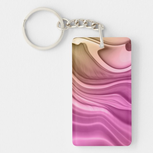 Alcohol Ink Set Aurora Digital Paper Keychain (Front)