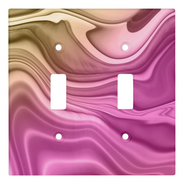 Alcohol Ink Set Aurora Digital Paper Light Switch Cover (Front)