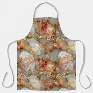 Alcohol Ink Shell Large Apron