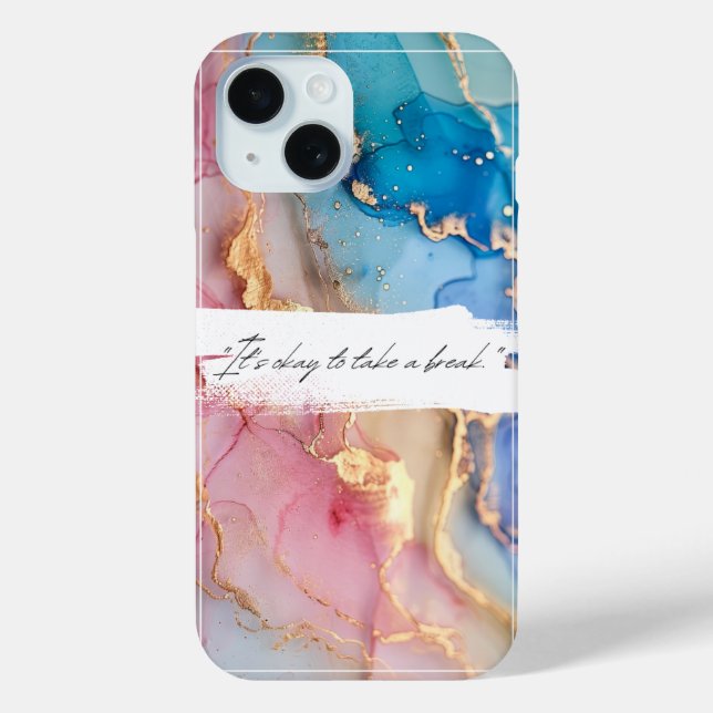 Alcohol Ink watercolour phone case (Back)