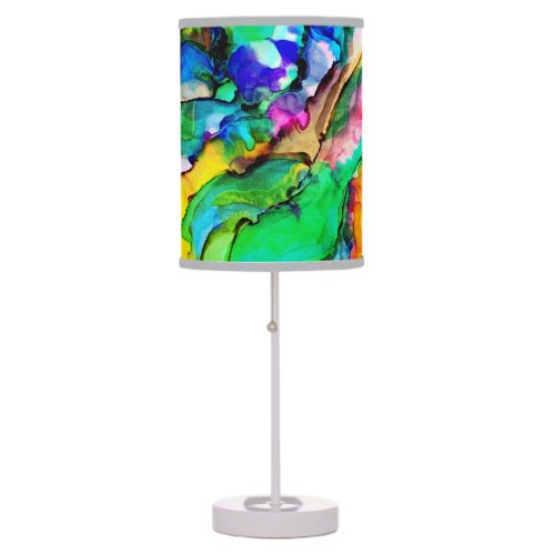 Alcohol Ink Waves Lamp