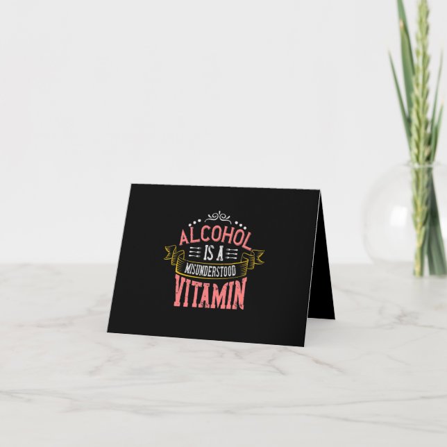 Alcohol Is A Misunderstood Vitamin Invitation (Front)