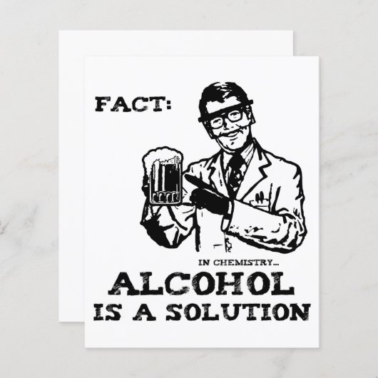 Alcohol is a Solution in Chemistry Retro (Front/Back)