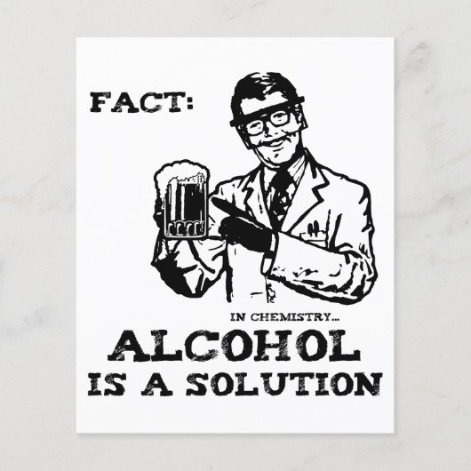 Alcohol is a Solution in Chemistry Retro (Front)