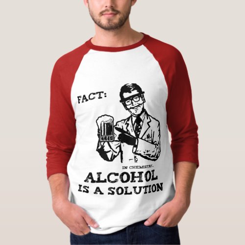 Alcohol is a Solution in Chemistry Retro T_Shirt