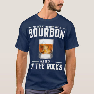 Alcohol On The Rocks Funny Bourbon s Men Women T-Shirt