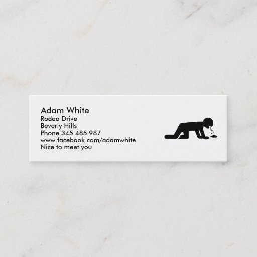 Customizable Alcohol puke drunk business card