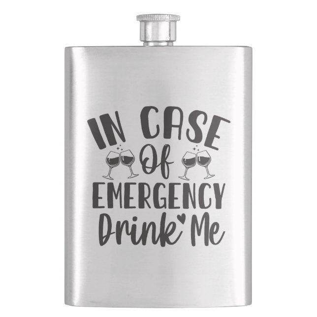Alcohol Quotes Flask (Front)