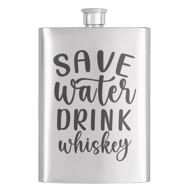 Alcohol Quotes Flask (Front)