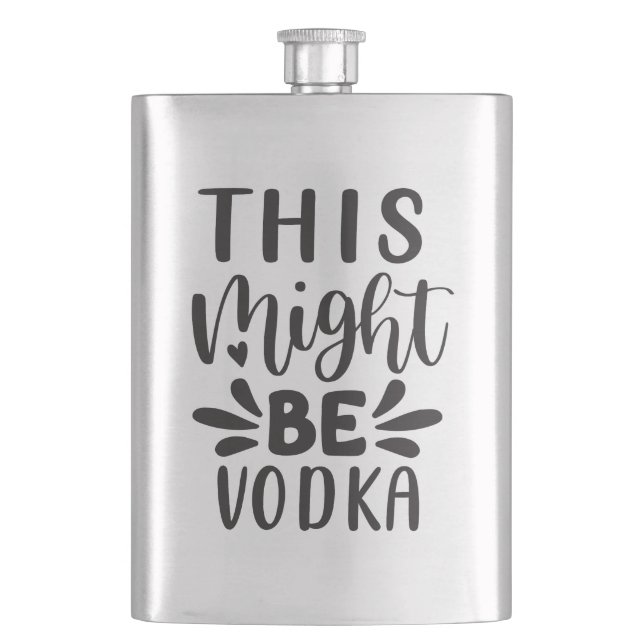 Alcohol Quotes Flask (Front)