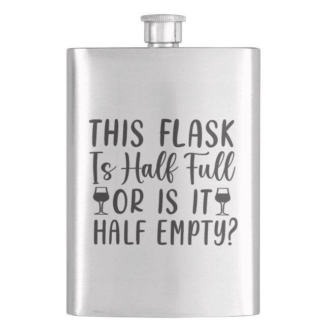 Alcohol Quotes Flask (Front)