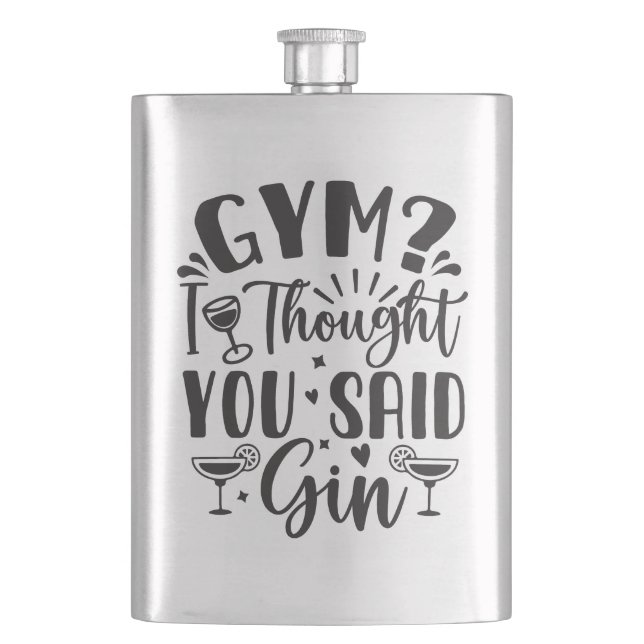 Alcohol Quotes Flask (Front)