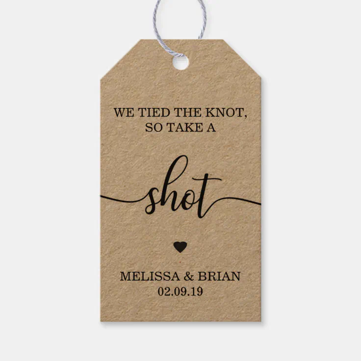 Alcohol Spirit Bottle Wedding Favor Tag | Zazzle