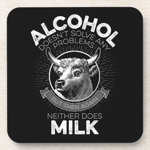 Alcohol vs Milk Beverage Coaster