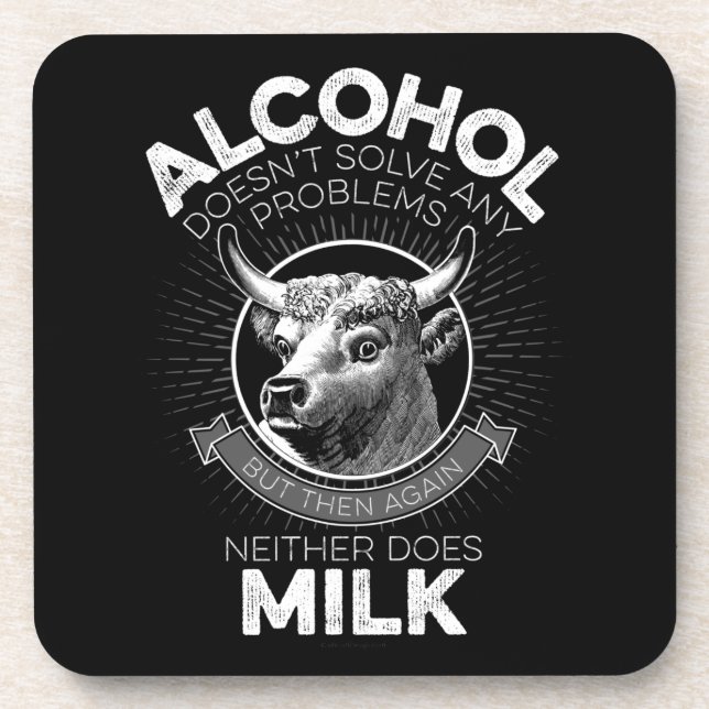Alcohol vs. Milk Beverage Coaster (Front)