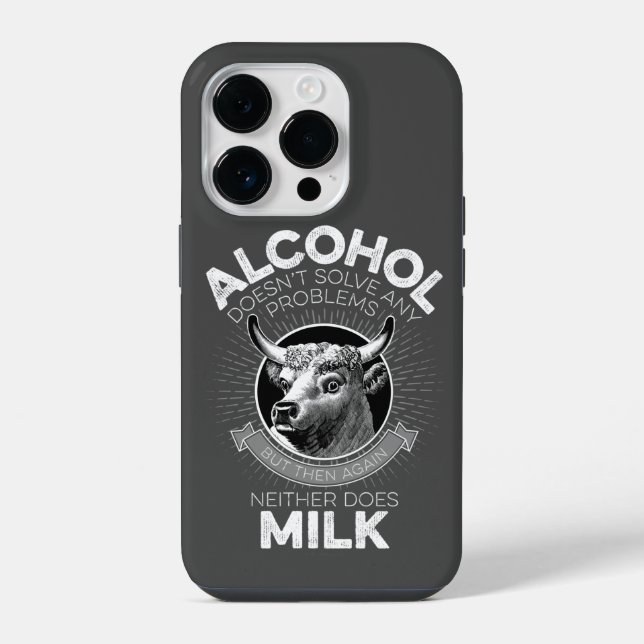 Alcohol vs. Milk Iphone Case (Back)