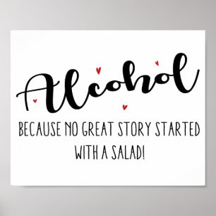 Alcohol, Wedding Bar Sign