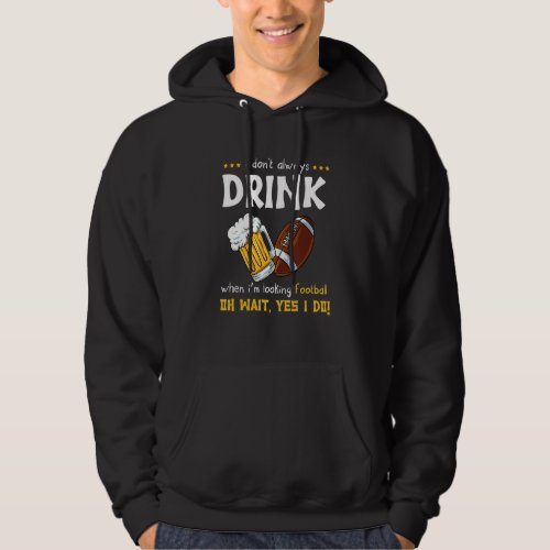 Alcoholic Football Player Beer  Rugby Hoodie