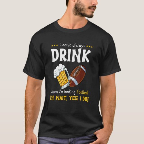 Alcoholic Football Player Beer  Rugby T_Shirt