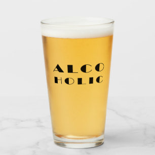 Alcoholic funny design glass