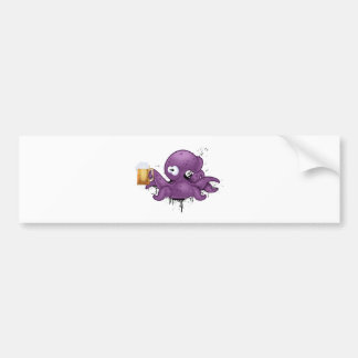 Alcoholic octopus bumper sticker