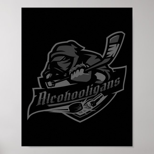 Alcohooligans Blackout Edition All Star Ice Hockey Poster (Front)