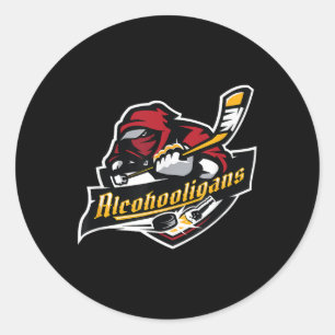 Alcohooligans Hockey Club "fast And Loose" Classic Round Sticker