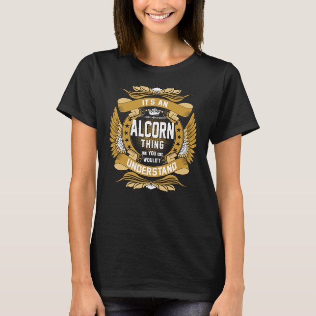 ALCORN Name, ALCORN family name crest T-Shirt (Front)