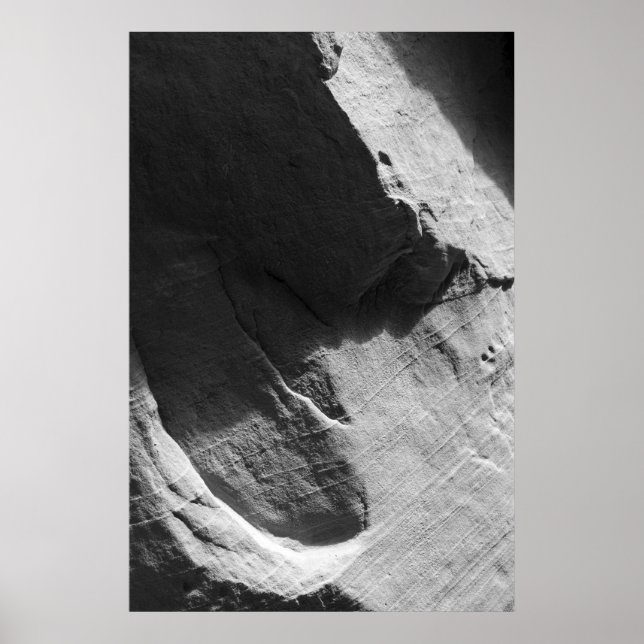 Alcove Sandstone Black and White Photo Poster (Front)
