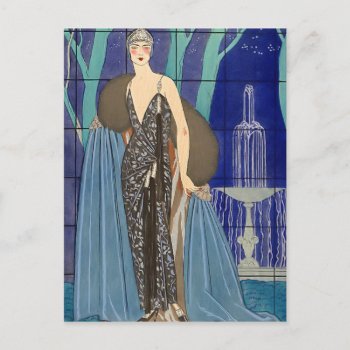 Alcyone Art Deco Pochoir Postcard by FalconsEye at Zazzle