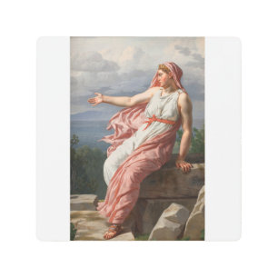 Alcyone's Farewell to her Husband, Famous painting Metal Print
