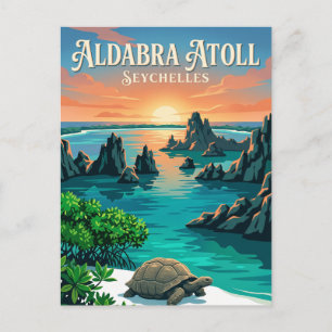 Aldabra Atoll Seychelles Postcard