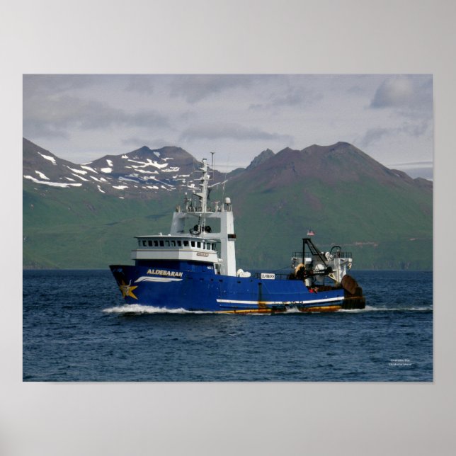Aldebaran, Fishing Trawler in Dutch Harbor, AK Poster (Front)