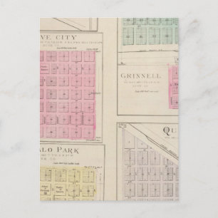 Alden, Gove City, Grinnell, Buffalo Park, Kansas Postcard