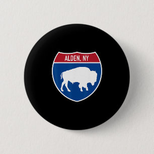 Alden New York Buffalo Ny Highway Interstate Sign Button