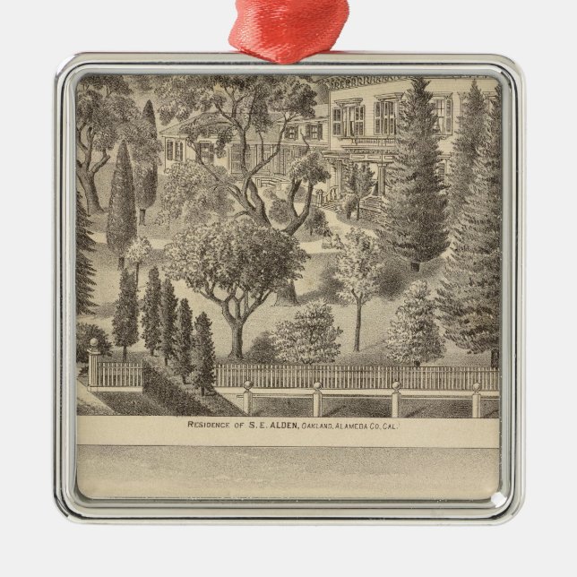 Alden residence, Harmon Tract Metal Ornament (Front)