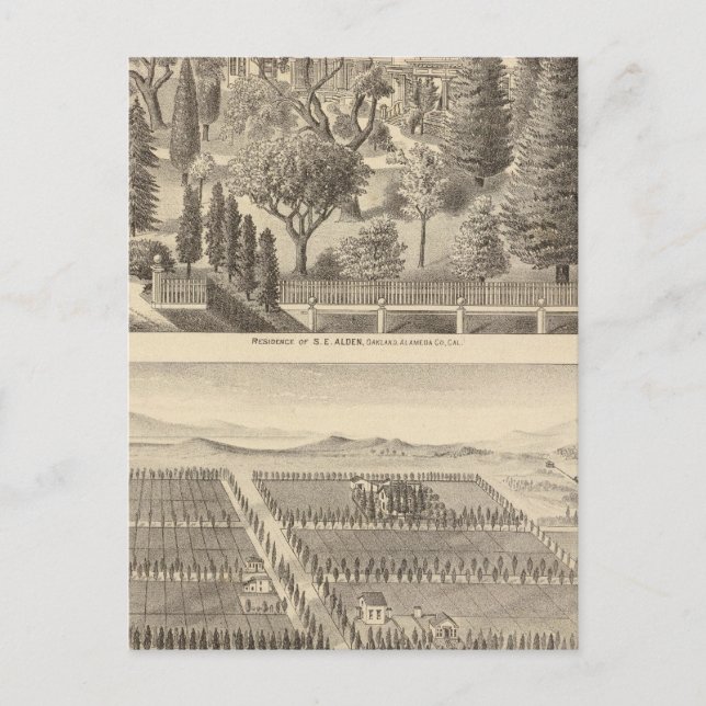 Alden residence, Harmon Tract Postcard (Front)