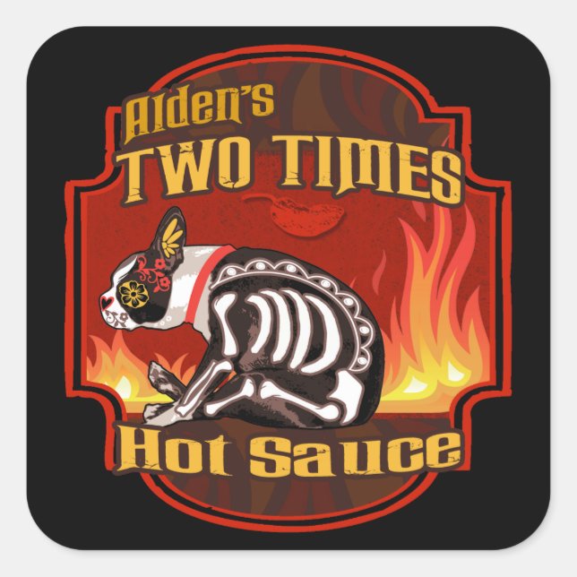 Alden's Two Times Hot Sauce Sticker (Front)