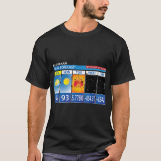 Alderaan 5 Day Forecast Funny Weather Forecas  T-Shirt