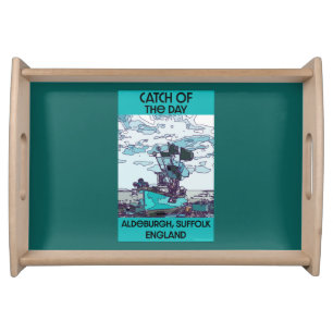 Alderburgh Suffolk  Beach Art   Serving Tray
