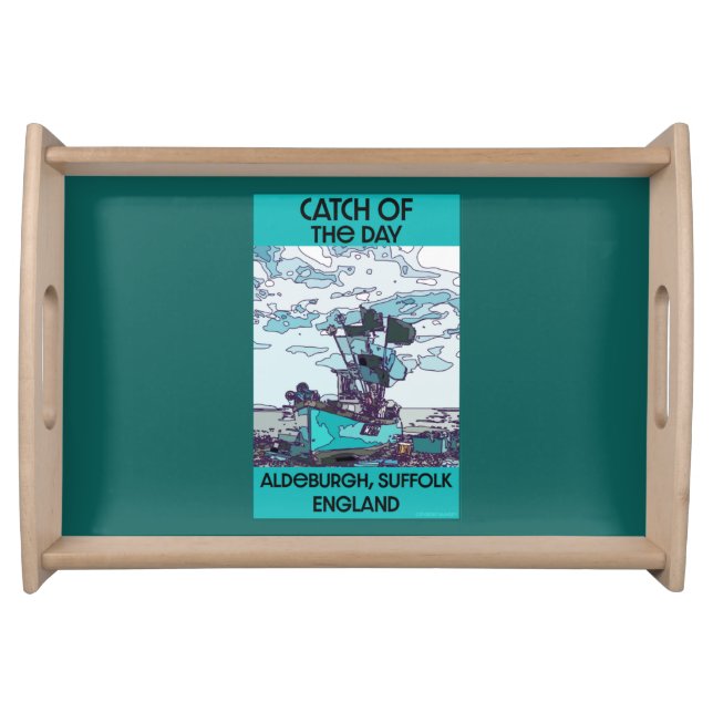 Alderburgh Suffolk  Beach Art   Serving Tray (Front)