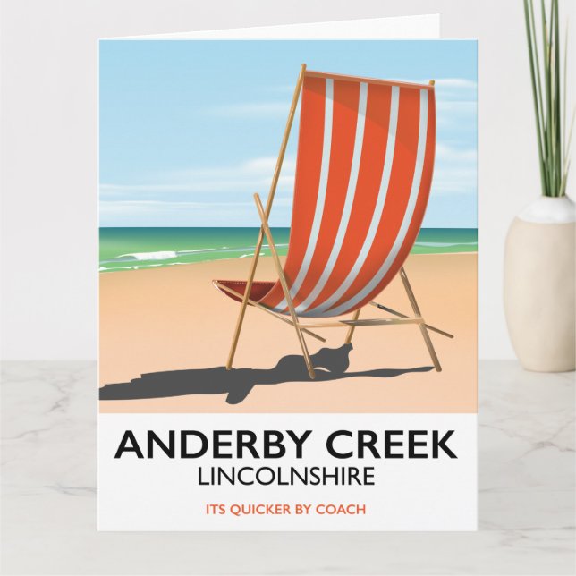 Alderby seaside travel poster card (Front)