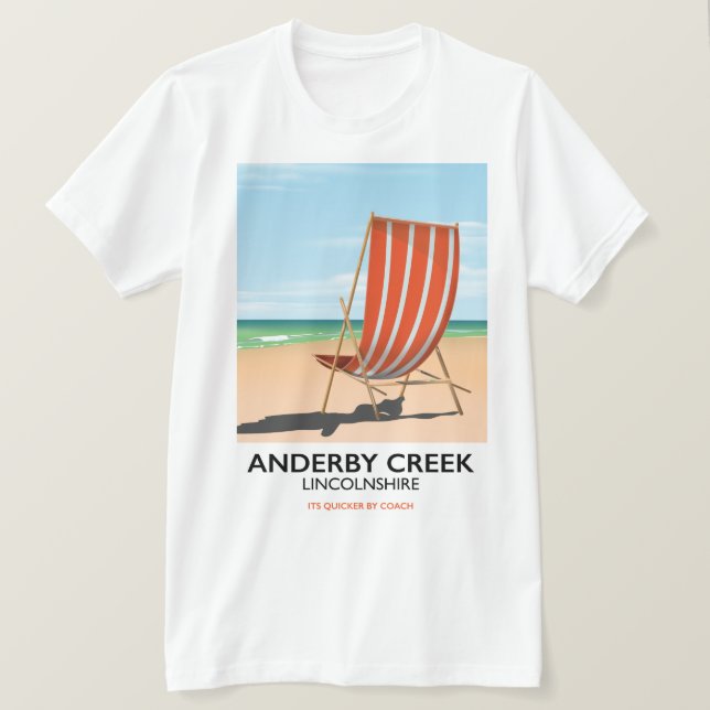 Alderby seaside travel poster T-Shirt (Design Front)