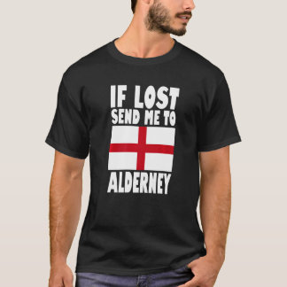 Alderney Flag Design If lost send me to Alderney T-Shirt