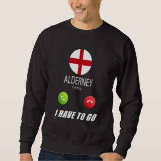 Alderney Flag Souvenir Alderney Is Calling Is Call Sweatshirt