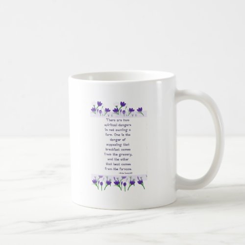 Aldo Leopold Quote_ Spring Crocus Flowers Coffee Mug