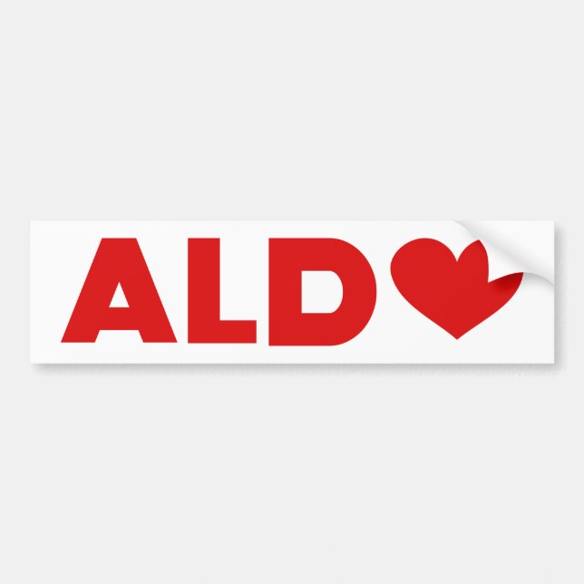 Aldo Love Bumper Sticker (Front)
