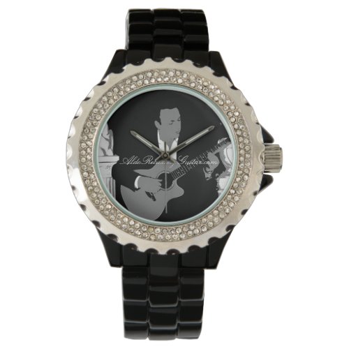 ALDO Relaxing Guitar Music Rhinestone Watch