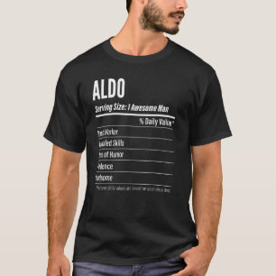 Aldo Serving Size Nutrition Label Calories T-Shirt